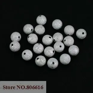 

6MM (200pcs) Silver Plated & Copper Dull Polish Loose Bead Jewelry Findings Accessories