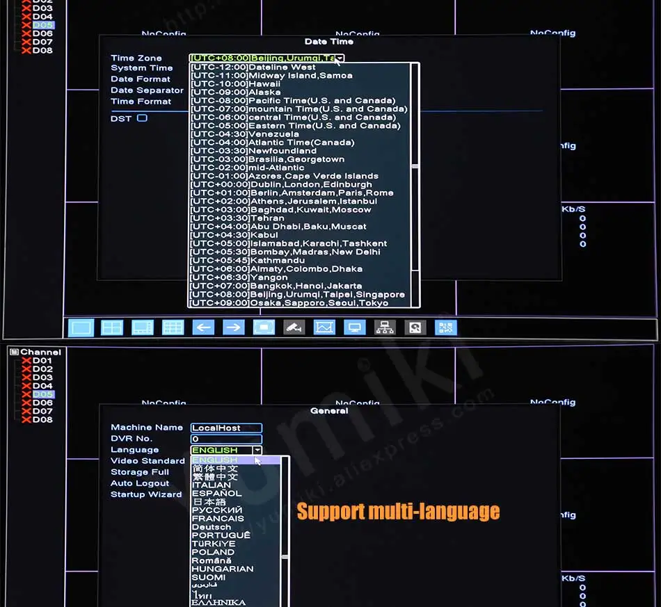 H.265+/H.264 8ch* 4.0MP/4ch* 5.0MP/8ch* 1080P сетевой видеорегистратор 1080 P/720 P ip-камера с SATA линией ONVIF CMS XMEYE