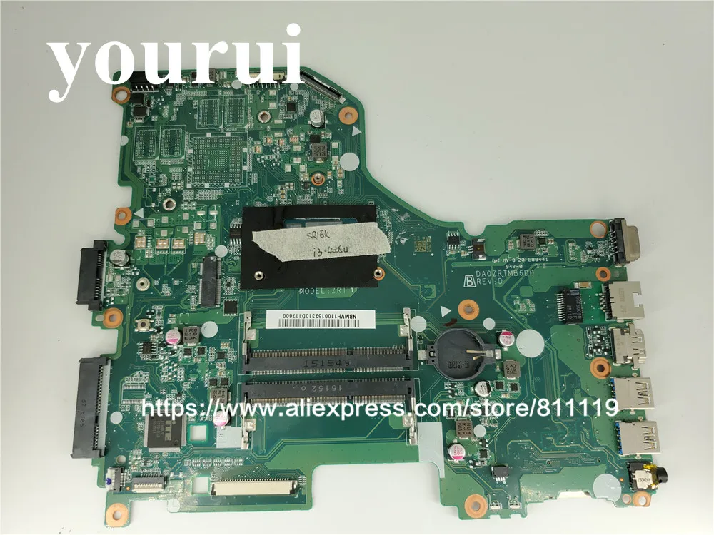 NB.MVH11.001 NBMVH11001 для ACER Aspire E5 573G Материнская плата ноутбука DA0ZRTMB6D0 I3 4005U DDR3L 100%