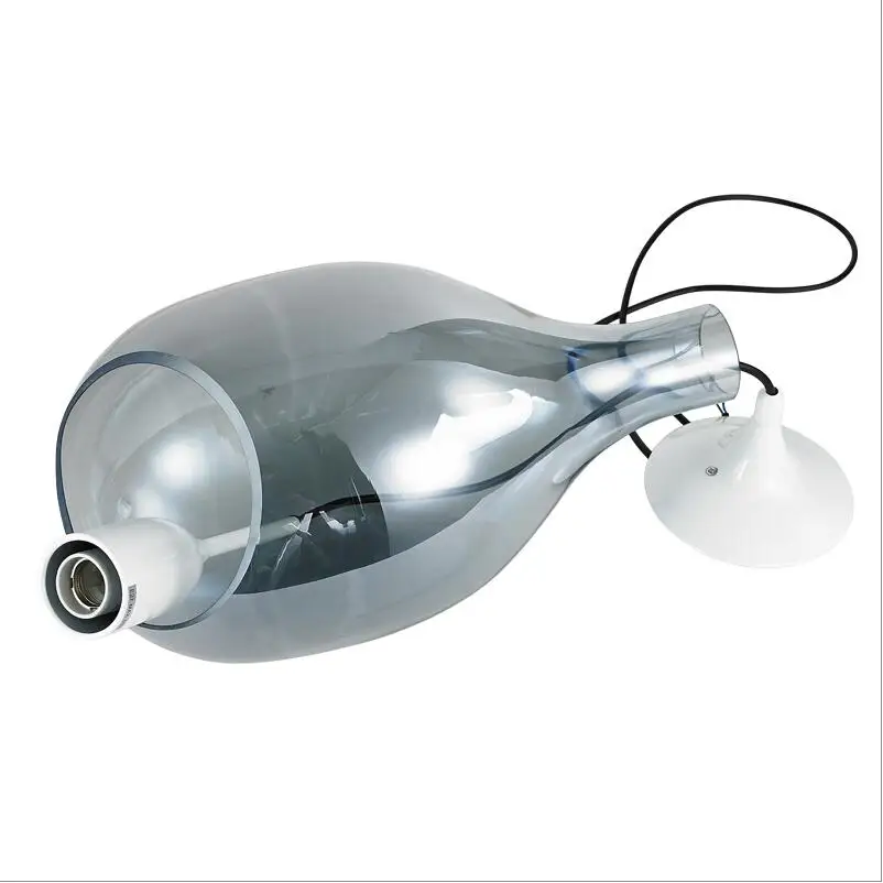 Современный цветной стеклянный подвесной светильник лампа янтарного дымчатого