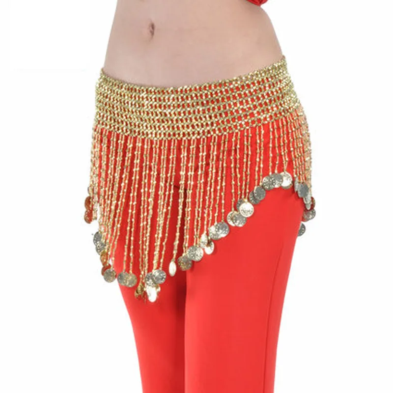 Gold Silver Beads Oriental Belly Dance Bellydance Coins Belt for Sale Women Waves Indian Accessories Waist Chain | Тематическая
