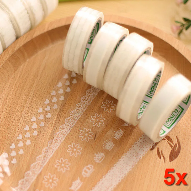 Горячая продажа 5 шт. DIY Милая Кружевная ПВХ лента наклейка для декора