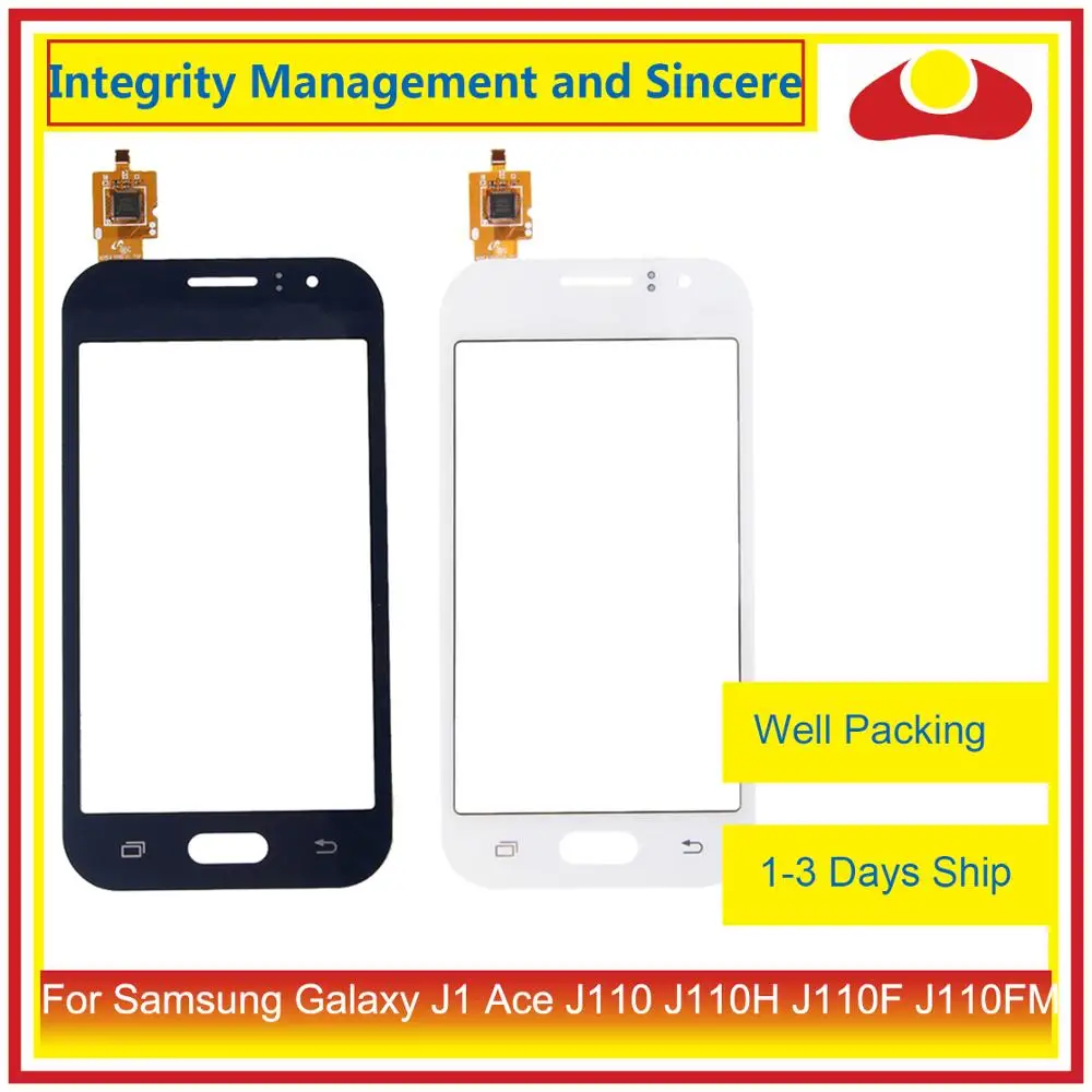 10 шт./лот для Samsung Galaxy J1 Ace J110 J110H J110F J110FM сенсорный экран внешняя стеклянная линза