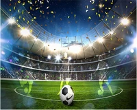 beibehang hd fashion personality indoor papel de parede 3d wallpaper huge football field 3d background wall decorative painting