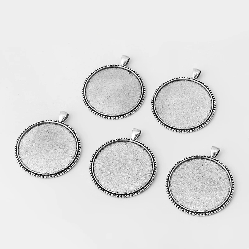 10 шт. Круглые Подвески 40 мм|cabochon setting|blank bezelpendant trays blank |