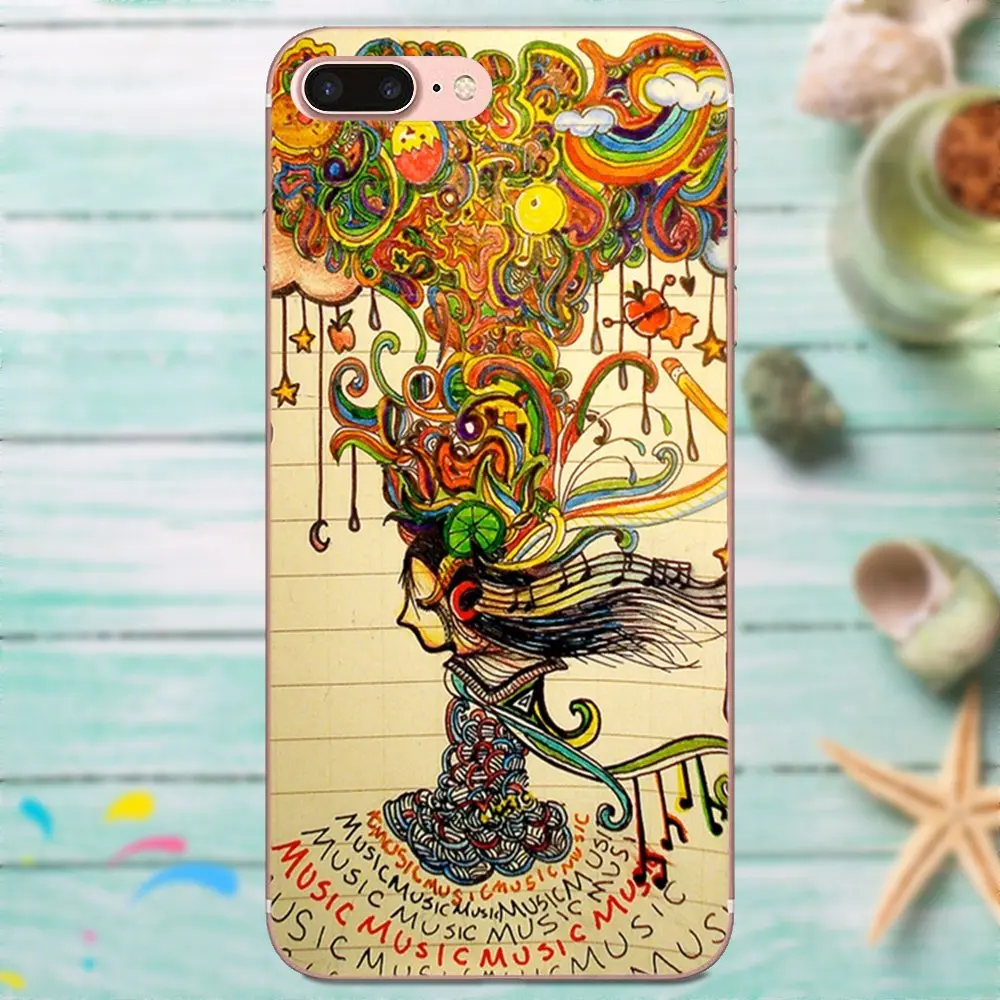 Lovely Phone Accessories Case For Apple iPhone X XS Max XR 4 4S 5 5C 5S SE 6 6S 7 8 Plus Music Notes Is Life | Мобильные телефоны и