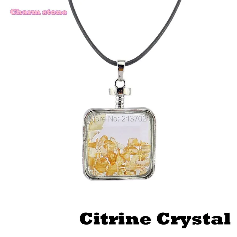 Хрустальная подвеска в виде бутылочки желаний из дробленого камня модные