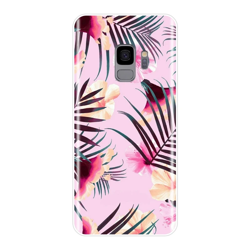 Чехол для телефона Samsung Galaxy S5 S6 S7 Edge S8 S9 Plus мягкий силиконовый чехол с цветами
