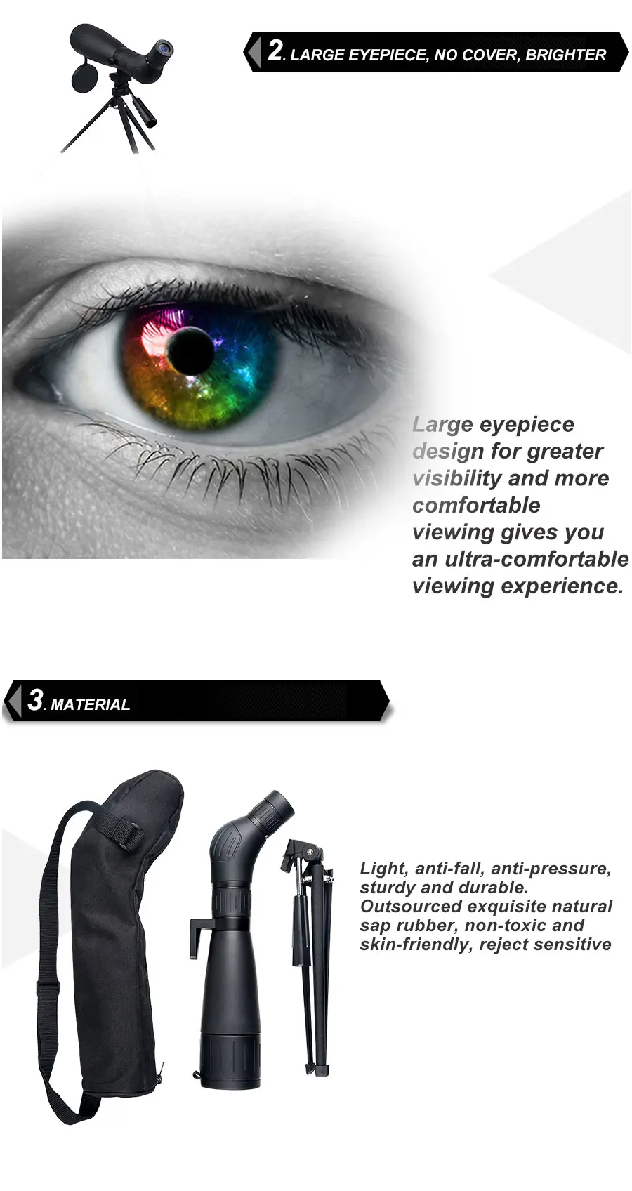 BIJIA 20-60x60 Zoom HD зрительная труба профессиональный открытый Bak4 Телескоп Birdwatch охотничий Монокуляр с портативным штативом