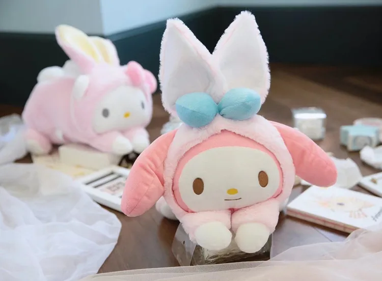 1 шт. 32 см melody twins star pudding собака заячьи ушки плюшевое бумажное полотенце автомобильная коробка салфеток чехол для салфеток подушка мягкая игрушка подарок