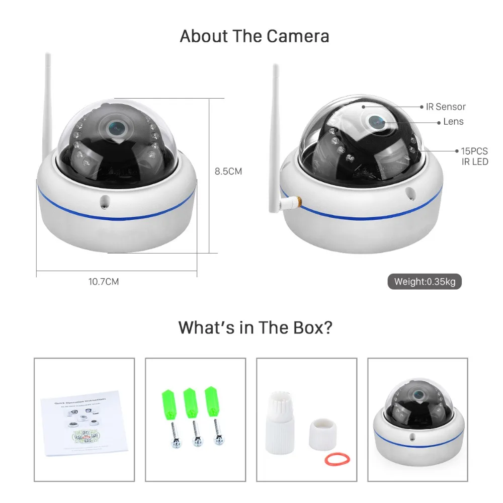 HD 720P 1080P wifi ip-камера 1080P уличная беспроводная камера видеонаблюдения для дома камера onvif CCTV TF слот для карты app CamHi