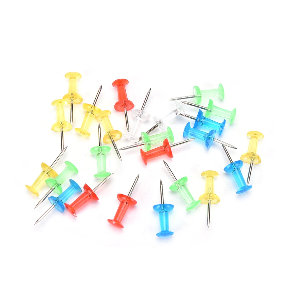 

1pack Map Flag Push Pins Tacks, Assorted 7 Colors Good for a world map having geography lessons pinning up travel photos