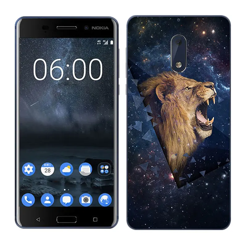 Чехол для Nokia 6 шесть мягких силиконовых чехлов из ТПУ окрашенные бобы Защитные