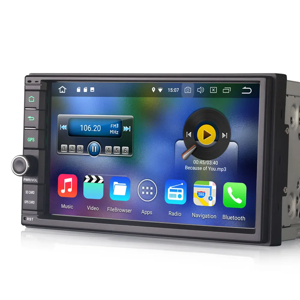 Erisin ES8841U 7 &quotAndroid 8 0 Восьмиядерный 4G ram автомобильный dvd плеер gps радио DVR DAB +