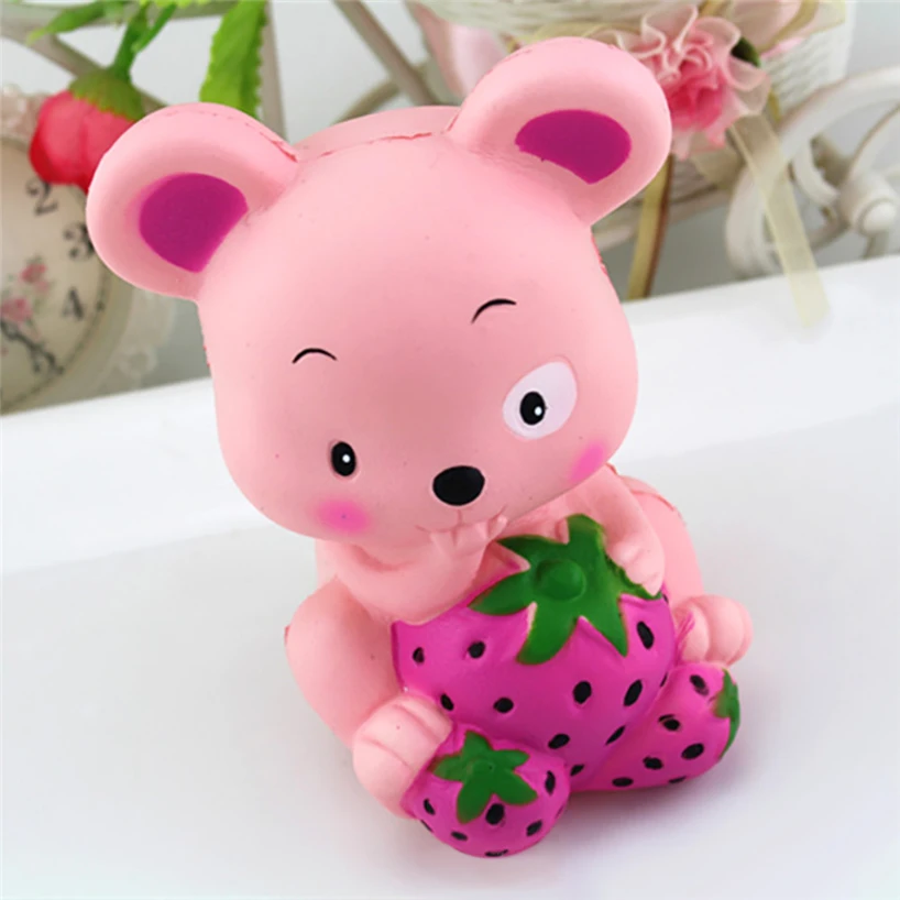 10 шт./лот милый мультяшный большой клубничный хомяк мышка медленно