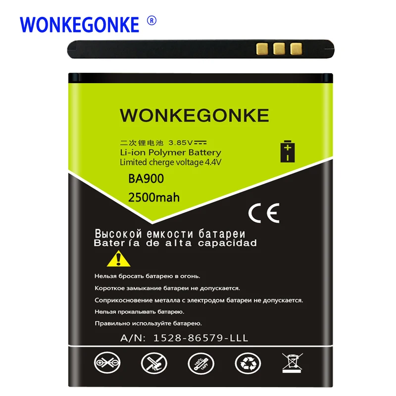 Аккумулятор WONKEGONKE BA900 для Sony Ericsson TX LT29i / J ST26i L S36h C2104 C2105|Аккумуляторы мобильных