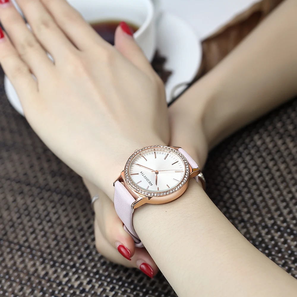 Часы наручные женские кварцевые деловые Роскошные Аналоговые с кристаллами