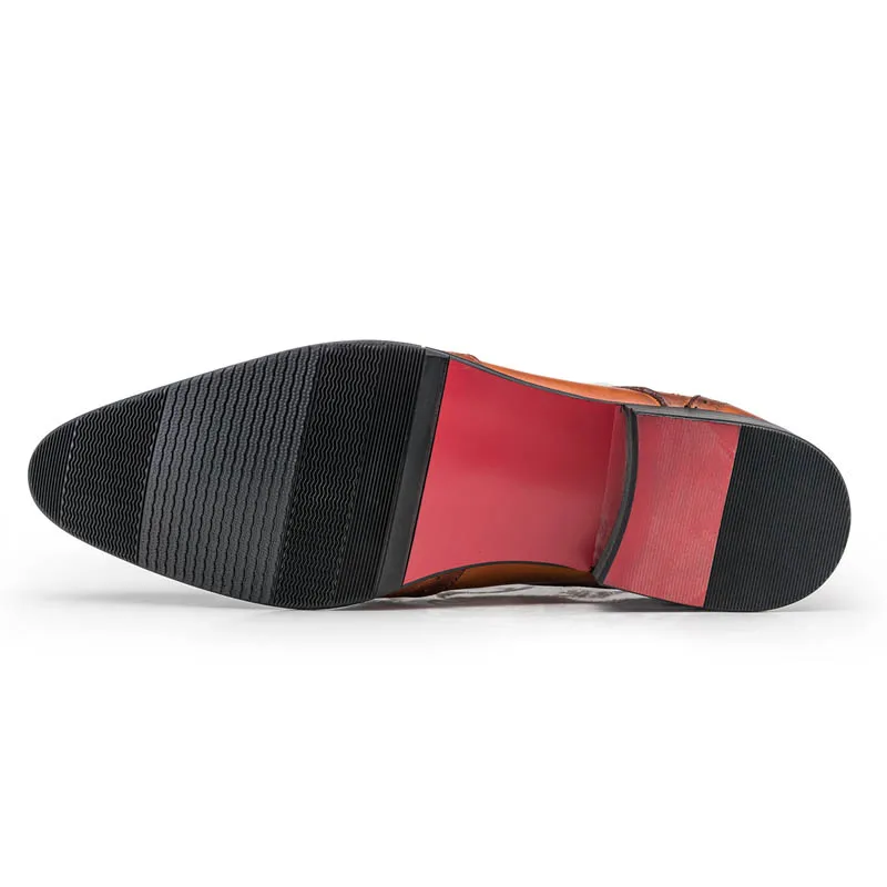 Обувь с перфорацией типа броги Мужская модная обувь из натуральной кожи на