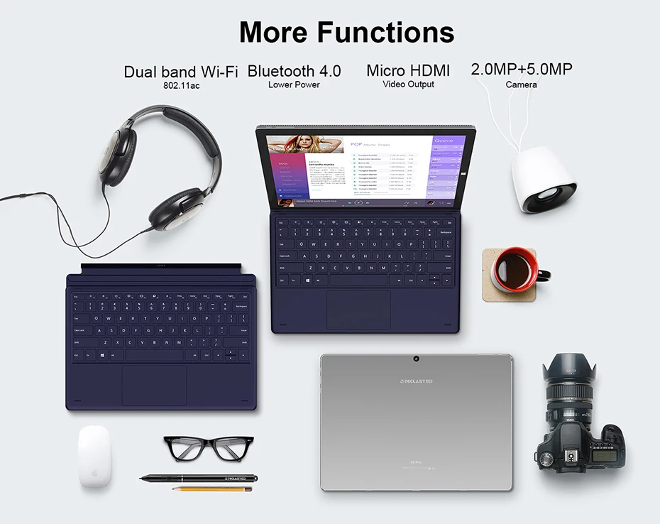 Планшет Teclast X6 Pro 2 в 1, 8 ГБ ОЗУ, 256 Гб SSD, 12,6 дюймов, 1920*2880, FHD ips, Intel M3-7Y30, Windows 10, сенсорный экран, планшет, USB3.0