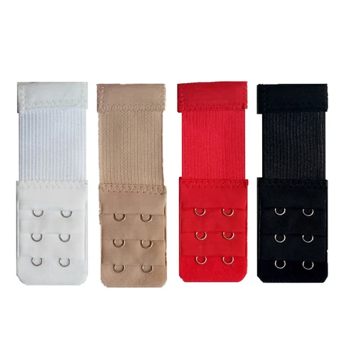 Skritts 4PCS Bra Extender For Women's Elastic Bra Extension Strap Hook Clasp Expander Adjustable Belt Buckle Underwear