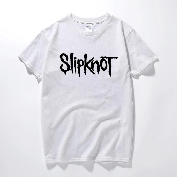 2019 Летний стиль модная мужская футболка Черная хлопок рок группа Slipknot принт хип