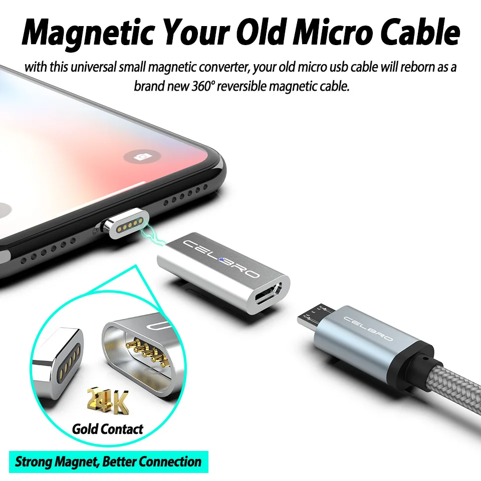 Магнитный разъем Micro USB Type C адаптер магнитный usb кабель для зарядки переходник Usb