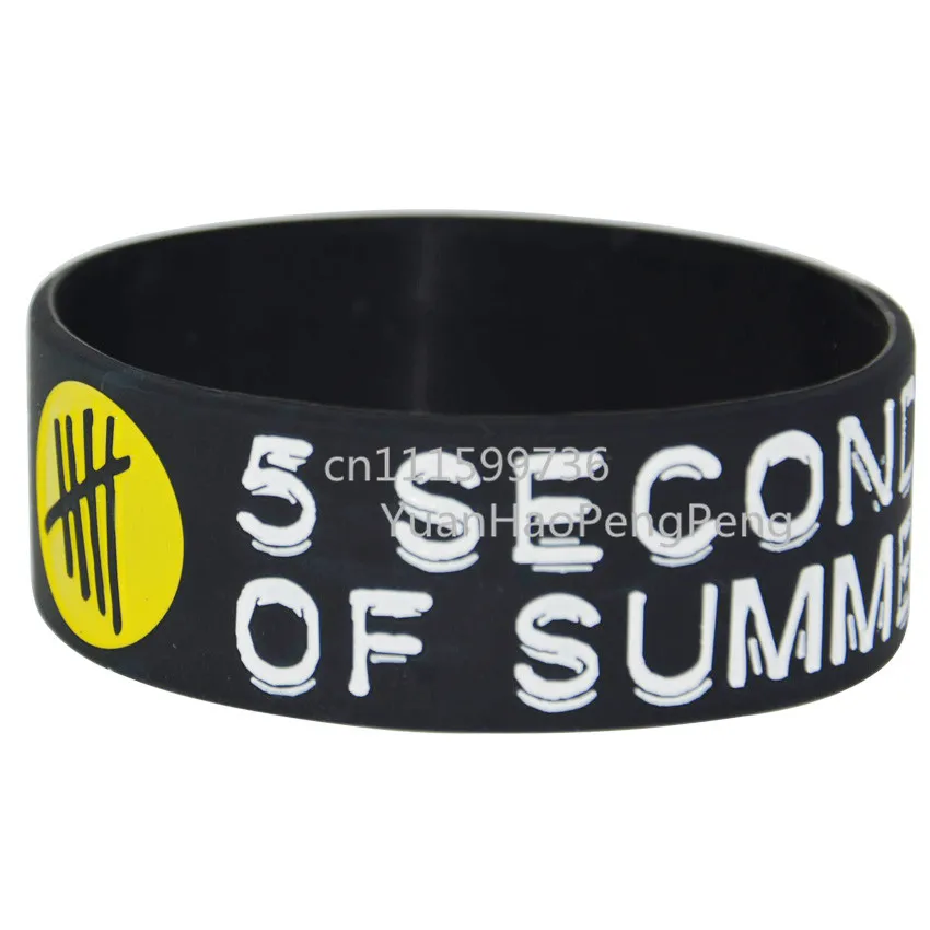25 шт./лот 5SOS логотип 5 секунд лета силиконовый браслет|bracelet silicon logo|wristband 5sos5sos wristband