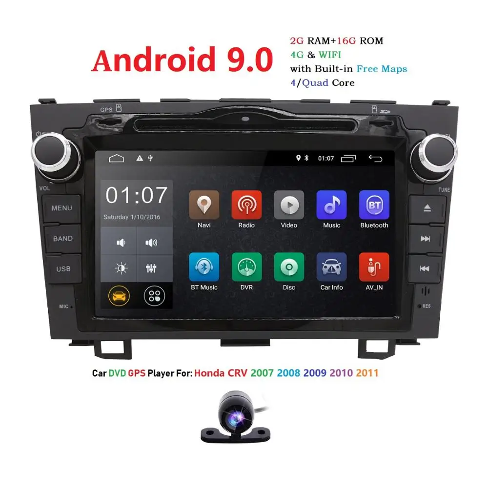 4G gps навигация Android 9 0 для HONDA CRV CR V 2006 2011 2din автомобильный dvd плеер стерео