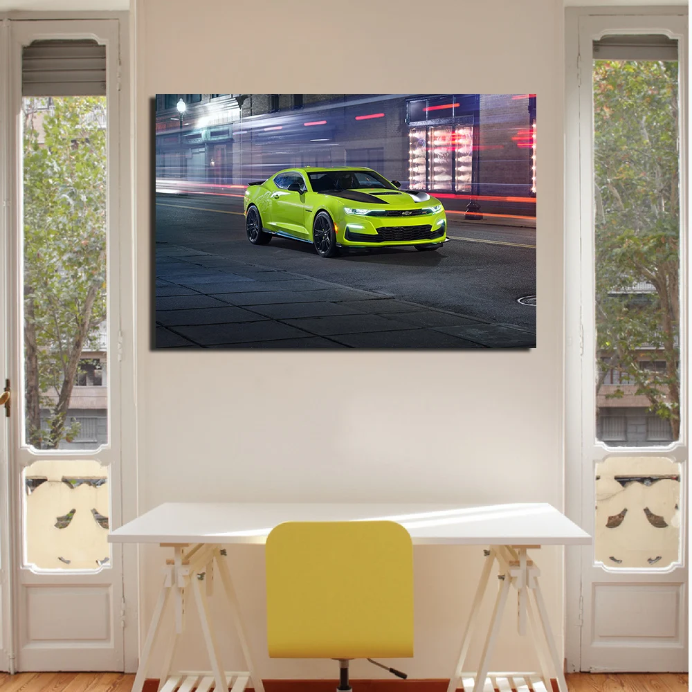 Постер для автомобиля Chevrolet Camaro SS картины на холсте настенная Художественная
