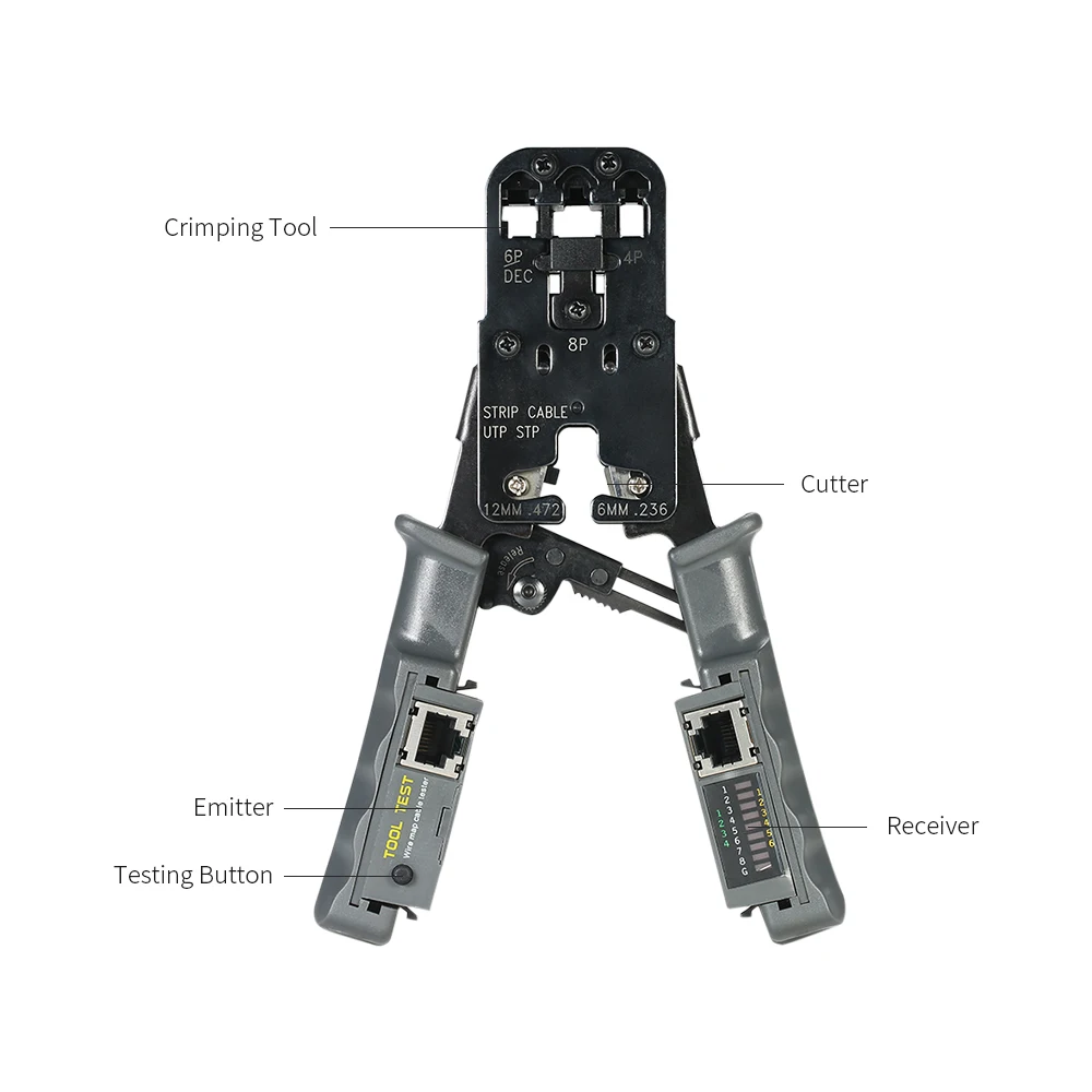 Multi-functional pliers LED Detachable multitool Cable Crimping Tool crimping pliers Wire Stripper wire Cutter RJ11 RJ12 RJ45