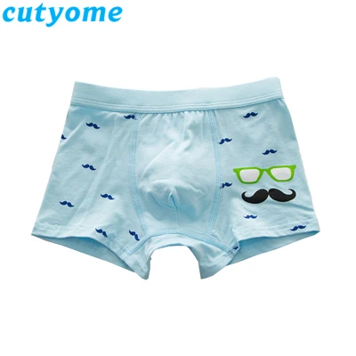 Sky blue Boys Shorts Cutyome/1 предмет, нижнее белье для мальчиков трусы-боксеры для малышей, детские трусики-стринги, трусы для подростков, детское нижнее белье, трусики одежда для мальчиков возрастом от 2 до 10 лет - Цвет: Sky blue Boys Shorts