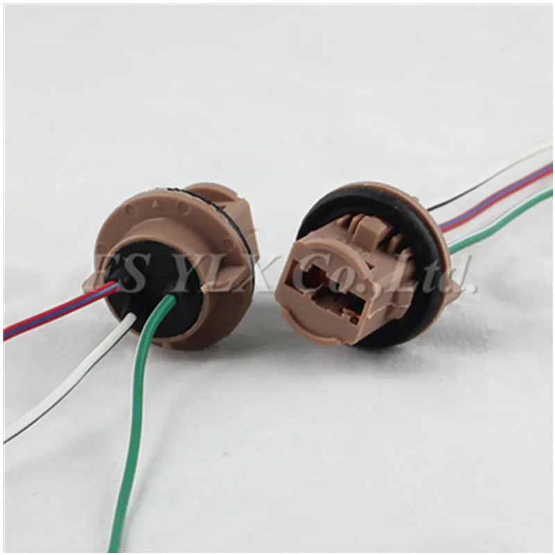 FSYLX 10 шт. T20 7443 adpter провода клиновидные розетки Разъем Жгут светодиодный
