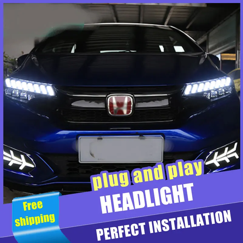 2 шт. Автомобильные светодиодные фары для Honda fit 13-18 | Автомобили и мотоциклы