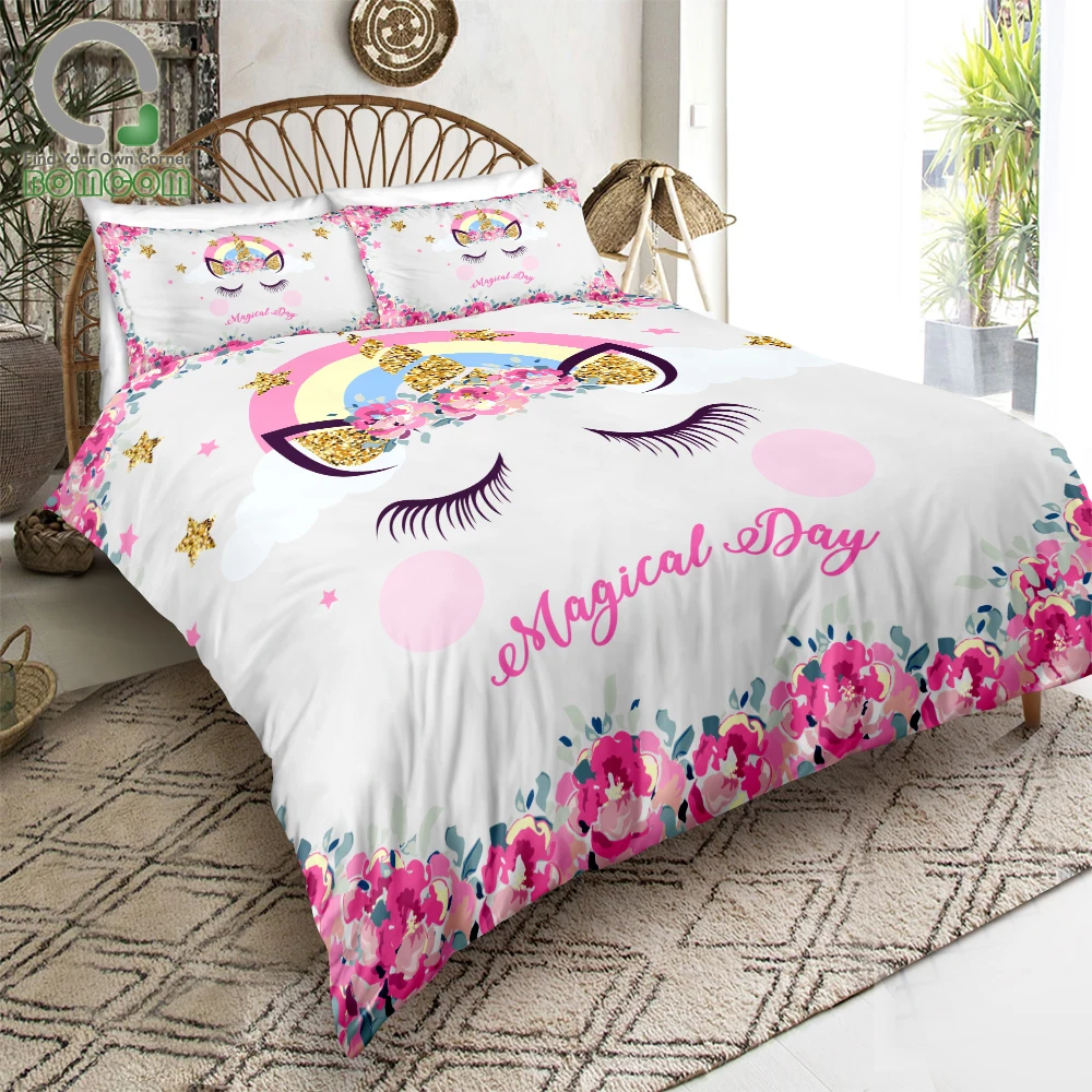 Набор пододеяльников с единорогом BOMCOM подарки для подростков единорог