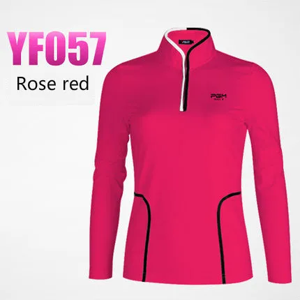 PGM весенняя и осенняя Женская одежда для гольфа женская спортивная футболка со