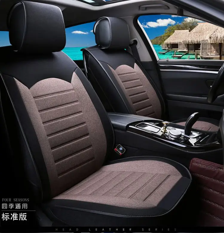 Универсальные льняные автомобильные чехлы для Mercedes Benz A B C D E S серии Sprinter Maybach CLA CLK Автоаксессуары для стайлинга автомобилей