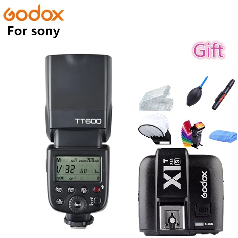 Godox TT600s камера Вспышка Speedlite 2 4G беспроводной мастер Slave X1T S HSS TTL для Sony a6000 a7 II III a58