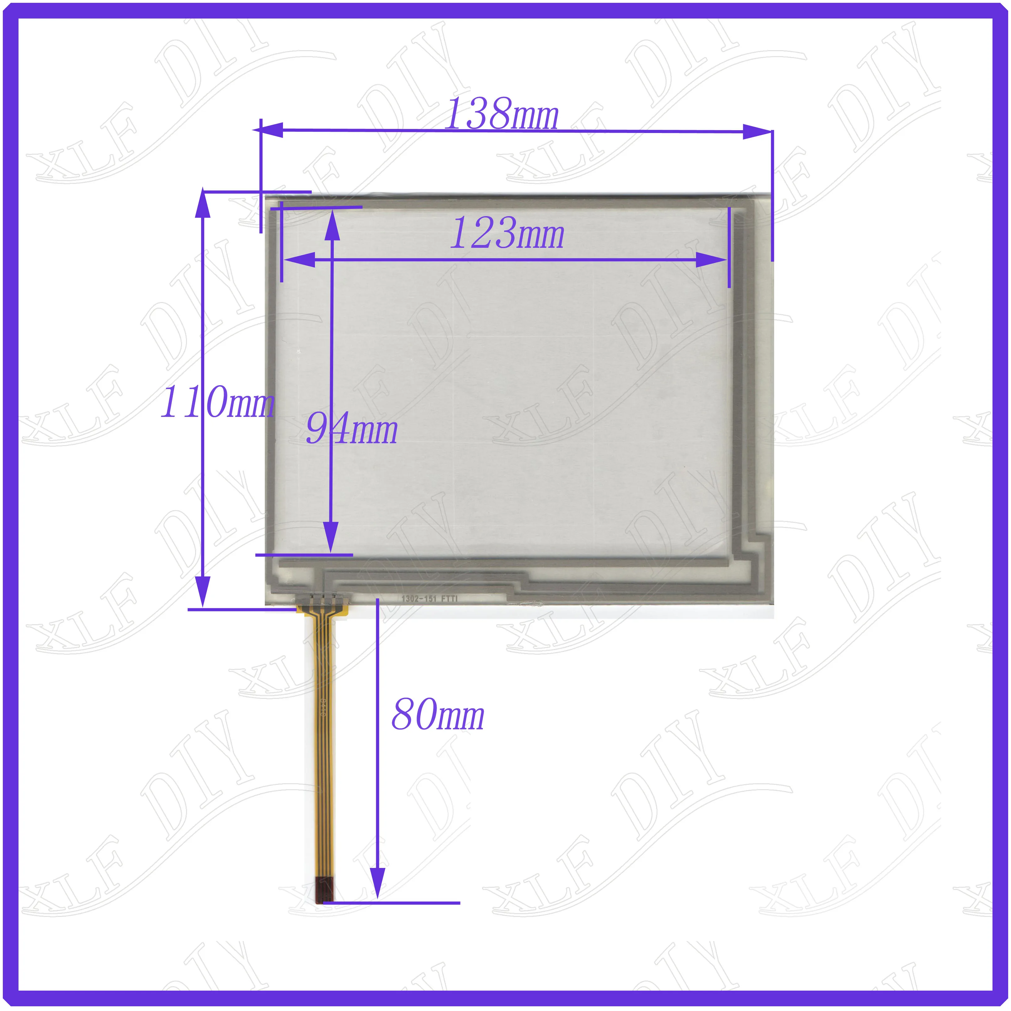 4 проводное резистивное Сенсорное стекло ZhiYuSun 138*110 мм это совместимо с