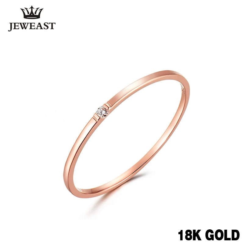 

Natural diamond Ring 18k Pure Gold Classic Girl gift Women Hot Selling Party Trendy New 2020 Discount nice Good Rings Wholesale