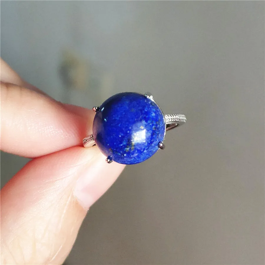Подлинное темно-синее натуральное лазуритовое кольцо для женщин и мужчин