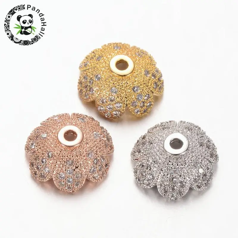 Экологичные более Лепестковые цветки латунные микрозакрепки кубические