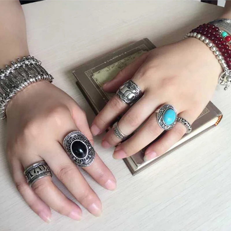 Sindlan кольцо мода богемный шт./компл./комплект Свадебные украшения Винтаж Резьба