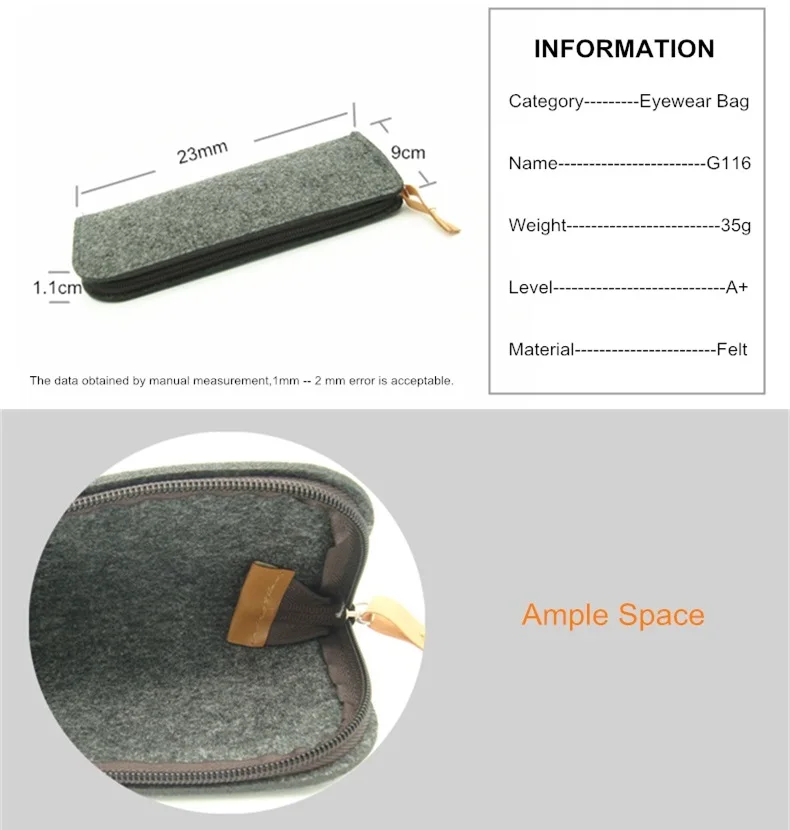 SUMONDY модная дизайнерская сумка для очков высокого качества из серого фетра на