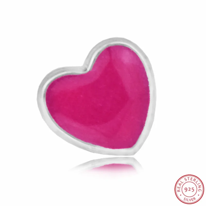 Magenta Heart & Sparkling Arrow Love Script плавающие медальоны Petite DIY Fit PANDORA Charms Silver 925 Оригинал 3 шт.