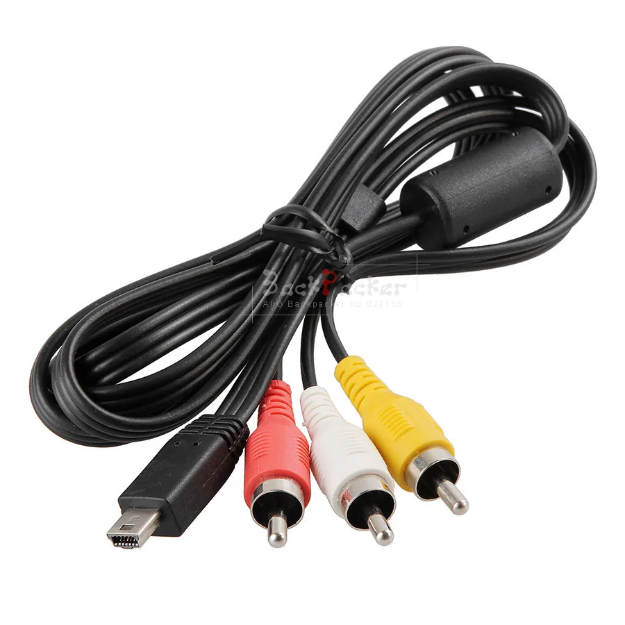 3 RCA AV кабеля аудио и видеокабель для цифровой камеры Canon 5D Mark II III 1D X IV 6D 7D 60D Mini USB|3 rca