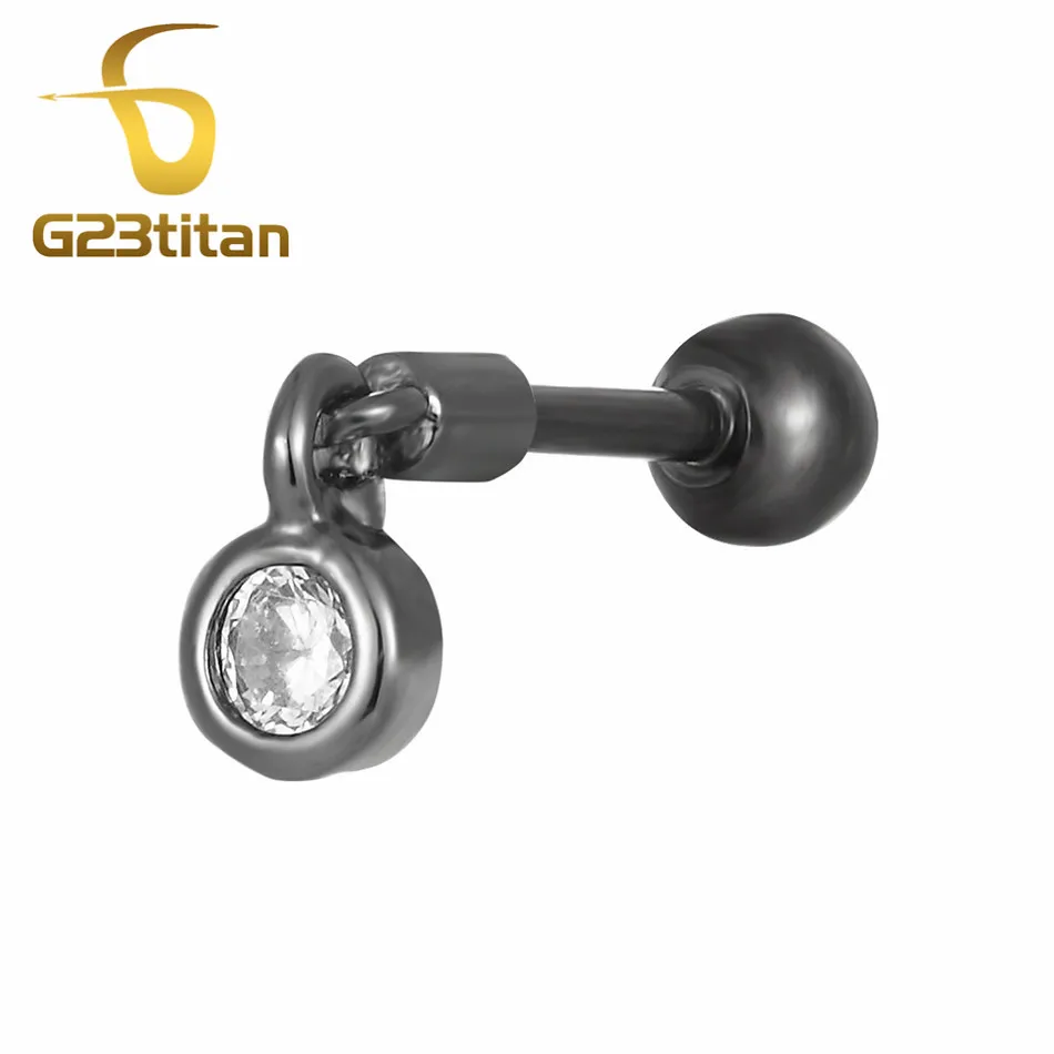 G23titan модные женские аксессуары Tragus серьги кулон 16 г Пирсинг из нержавеющей стали