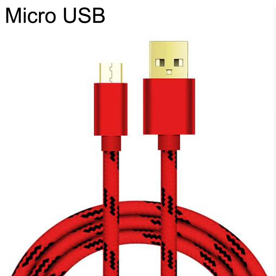 red 2.4A микро USB кабель Быстрая зарядка для Xiaomi Redmi Android кабель для передачи данных для мобильного телефона для samsung S7 микро зарядное устройство - Цвет: red
