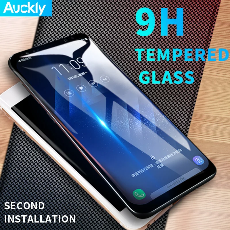 Защитная пленка для экрана Auckly Tempred 6D изогнутая круглая samsung Galaxy S8/S9/S8 Plus/S9