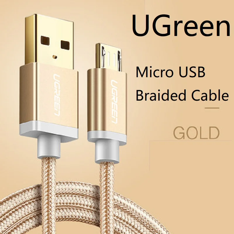 Кабель Ugreen Micro USB в нейлоновой оплетке зарядное устройство с на кабель для быстрой