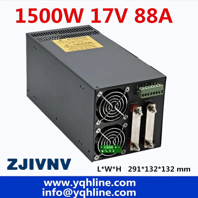 

BIG Watt 1500W Switching Power Supply output 17v 88A Driver for LED Strip Input AC 110v or 220V Input to DC 17v
